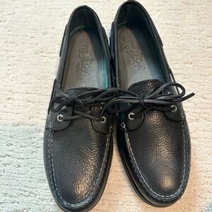 Sperry Black Leather Men's Slip-On Loafers